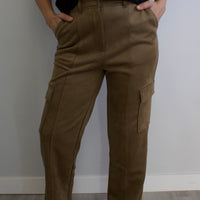 Poet Suede Cargo Pants