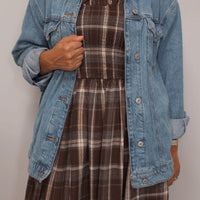 Amelia Plaid Maxi Dress