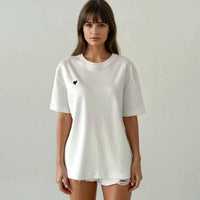 Alix Heart Embroidered Tee