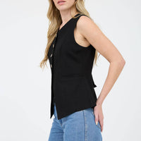 Claire Linen Vest