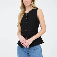 Claire Linen Vest