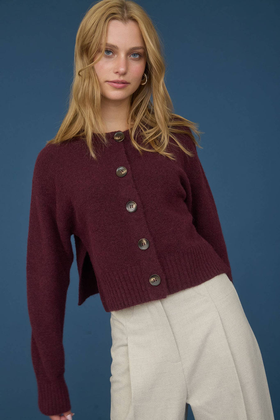 Ruby Side Slit Cardigan