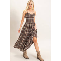 Amelia Plaid Maxi Dress