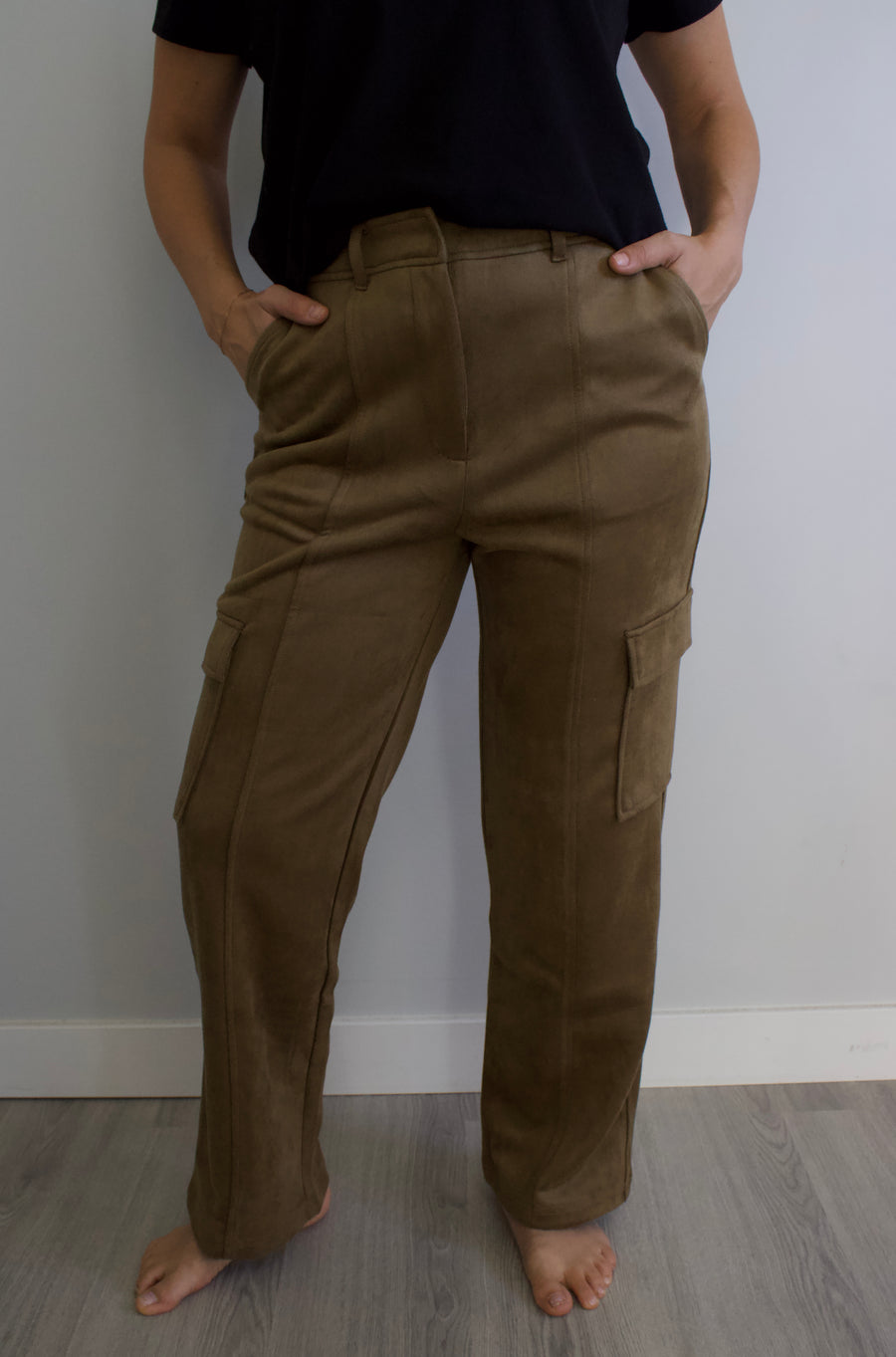 Poet Suede Cargo Pants