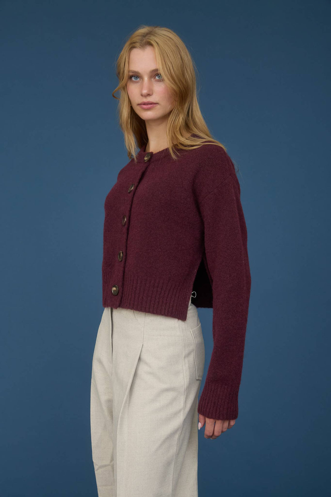 Ruby Side Slit Cardigan