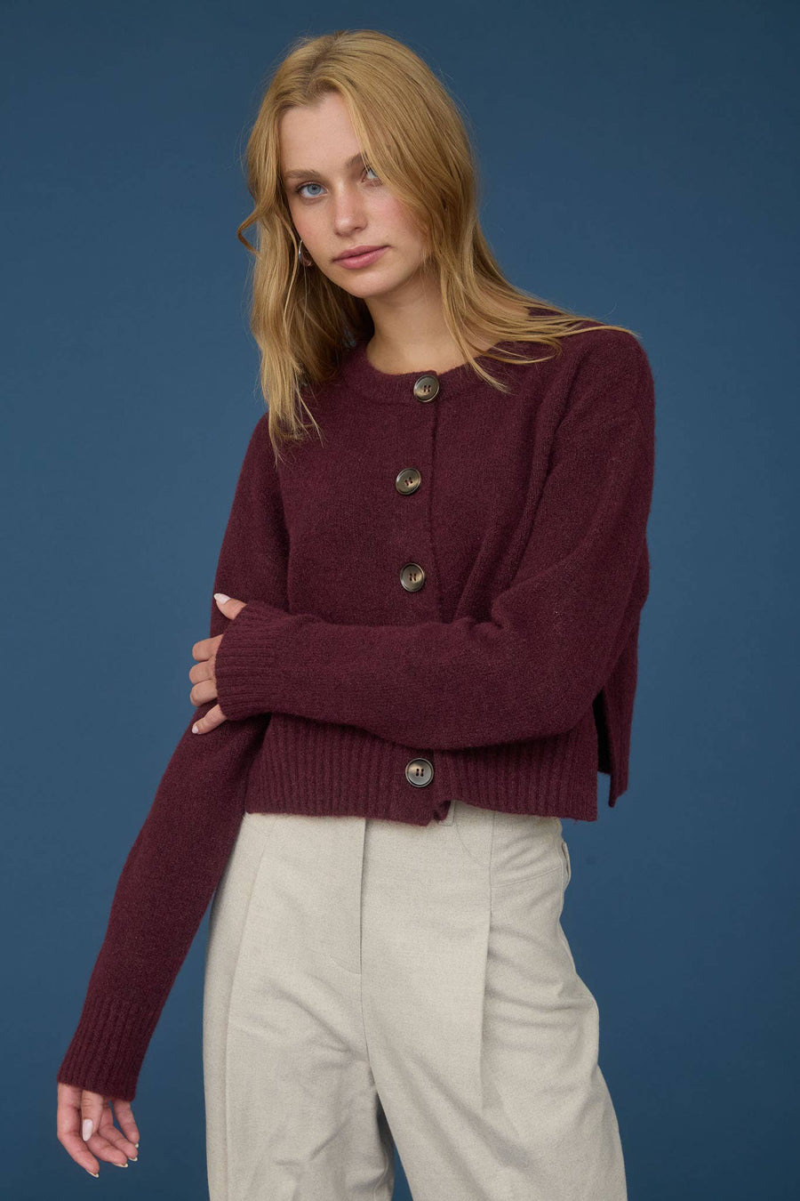 Ruby Side Slit Cardigan