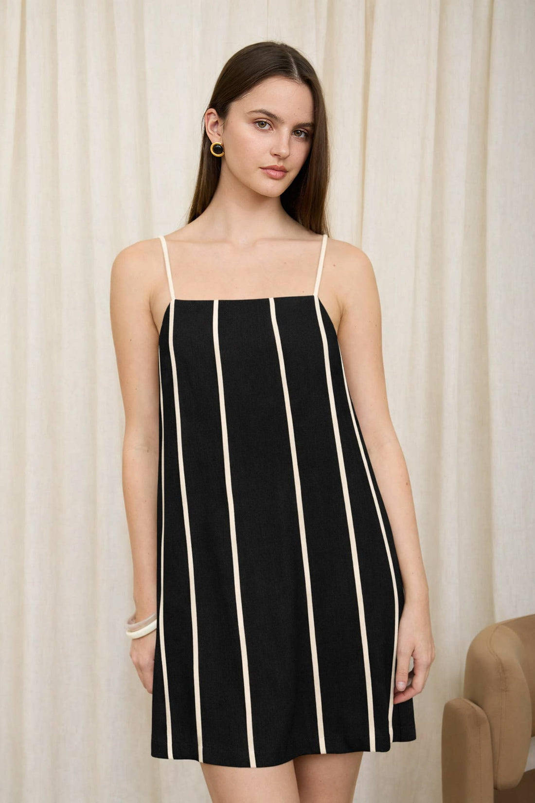 Gabby Stripe Linen Mini Dress