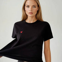 Alix Heart Embroidered Tee