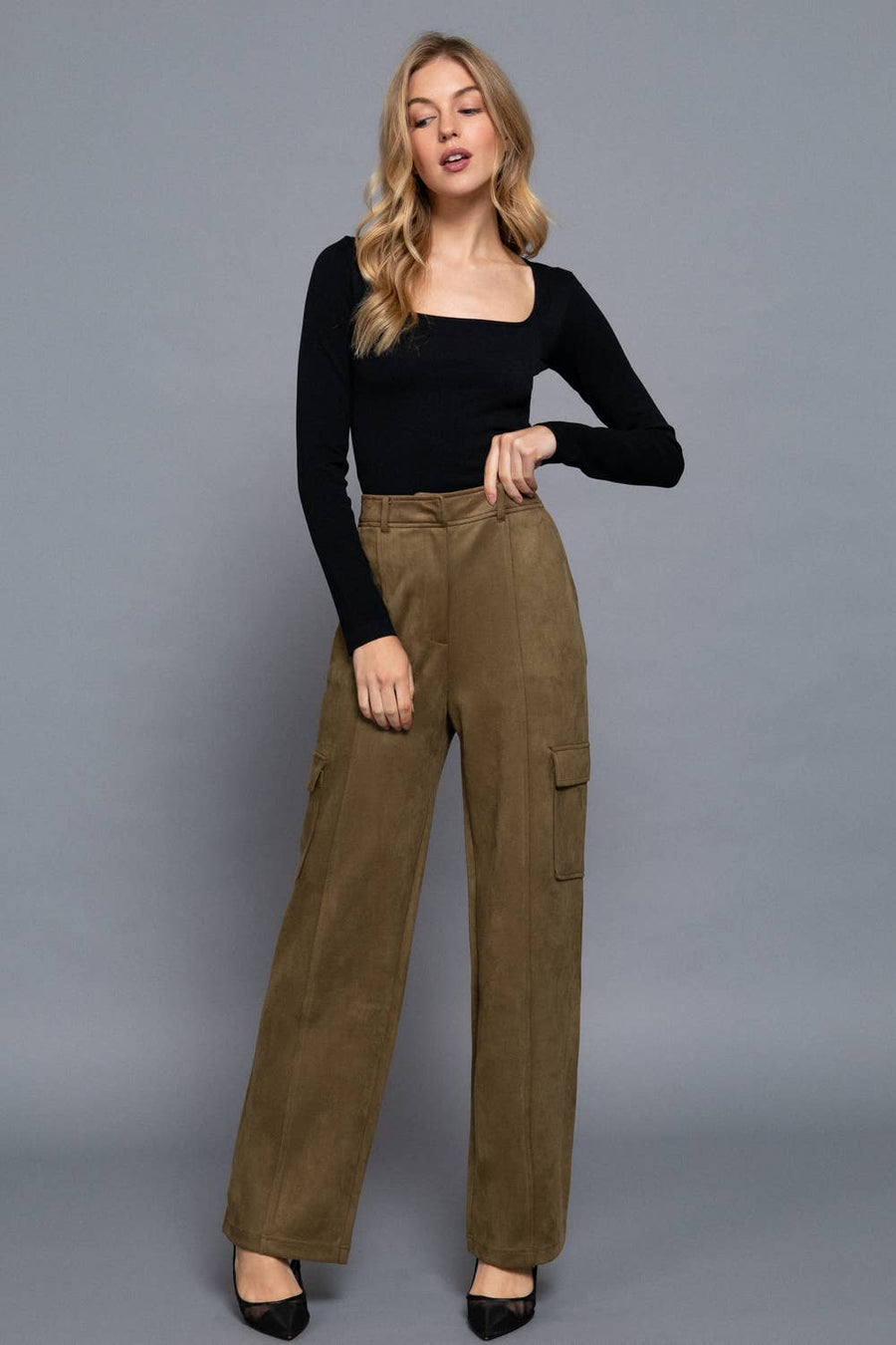 Poet Suede Cargo Pants