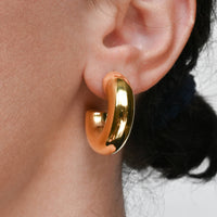 Chunky Tube Hoops - Waterproof Chunky Medium Hoop Earrings