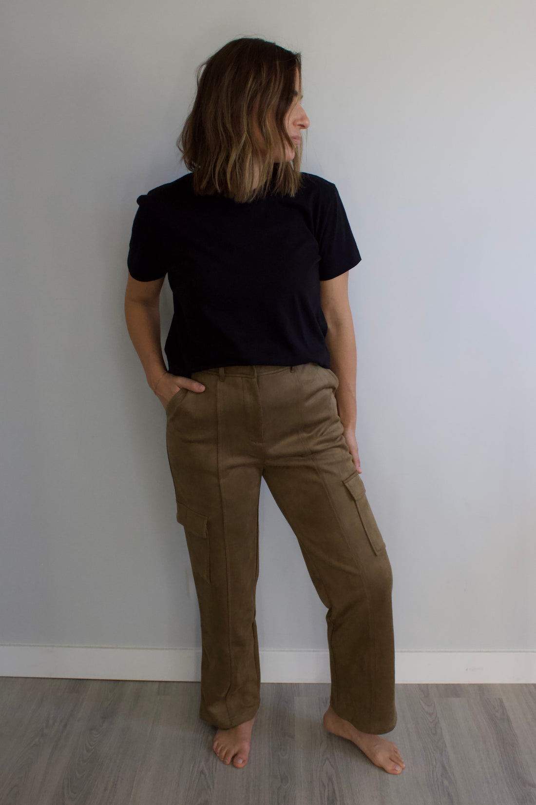Poet Suede Cargo Pants