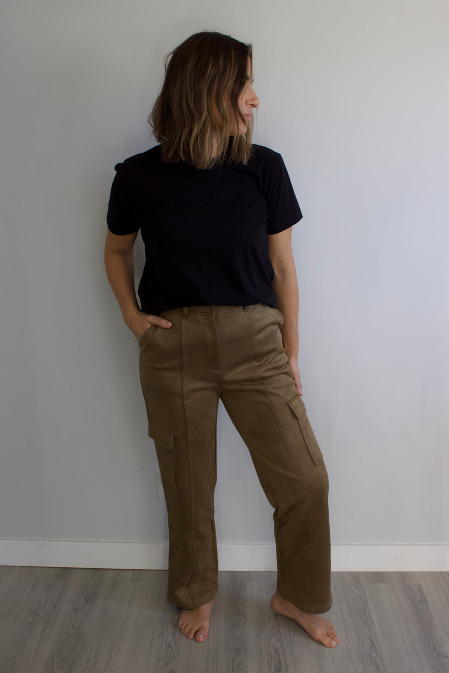 Poet Suede Cargo Pants