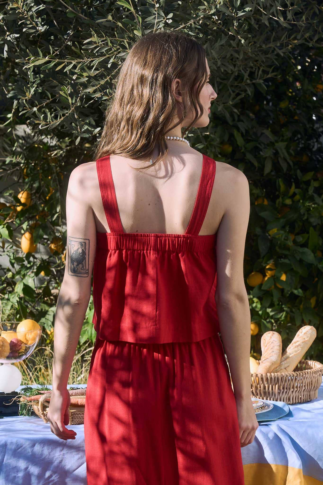 Noah Square Neck Linen Top