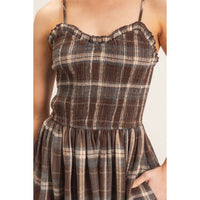 Amelia Plaid Maxi Dress