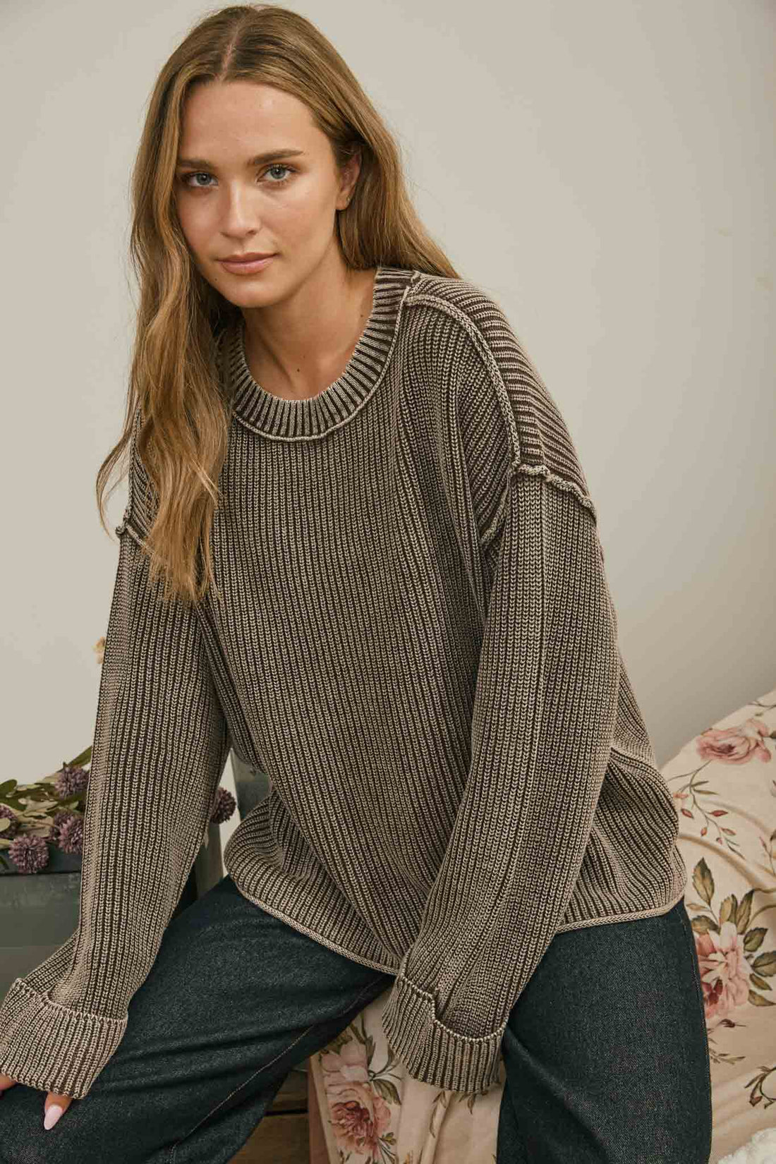 Indie Folded Cuff Sweater