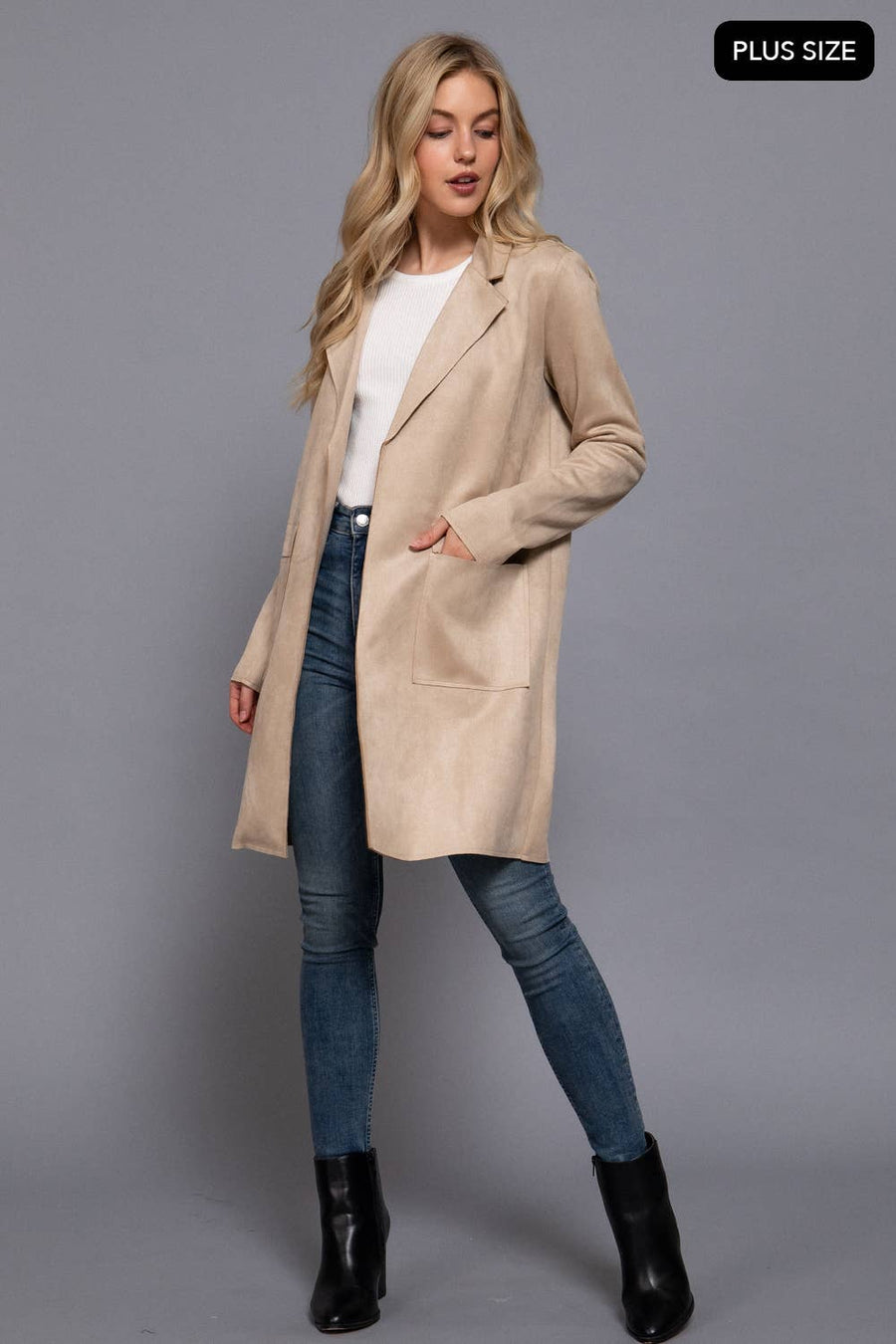 Haze Faux Suede Jacket (+)