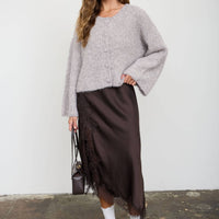 Lila Fuzzy  Knit Cardigan
