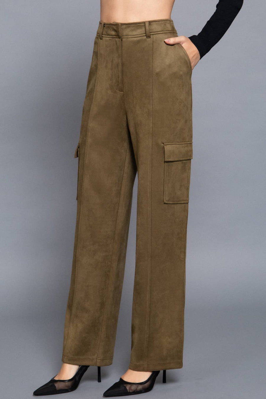 Poet Suede Cargo Pants