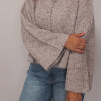 Lila Fuzzy  Knit Cardigan
