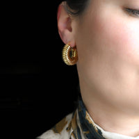 Chunky Tube Hoops - Waterproof Chunky Medium Hoop Earrings