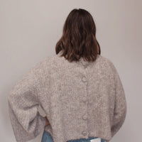 Lila Fuzzy  Knit Cardigan