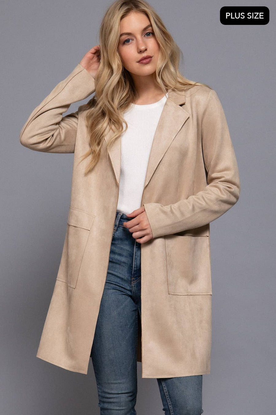 Haze Faux Suede Jacket (+)