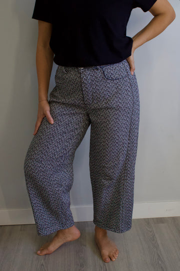 Benji Patterned Barrel Pants