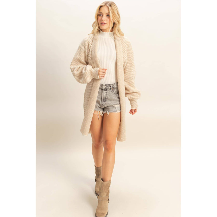 Chase Herringbone Cardigan