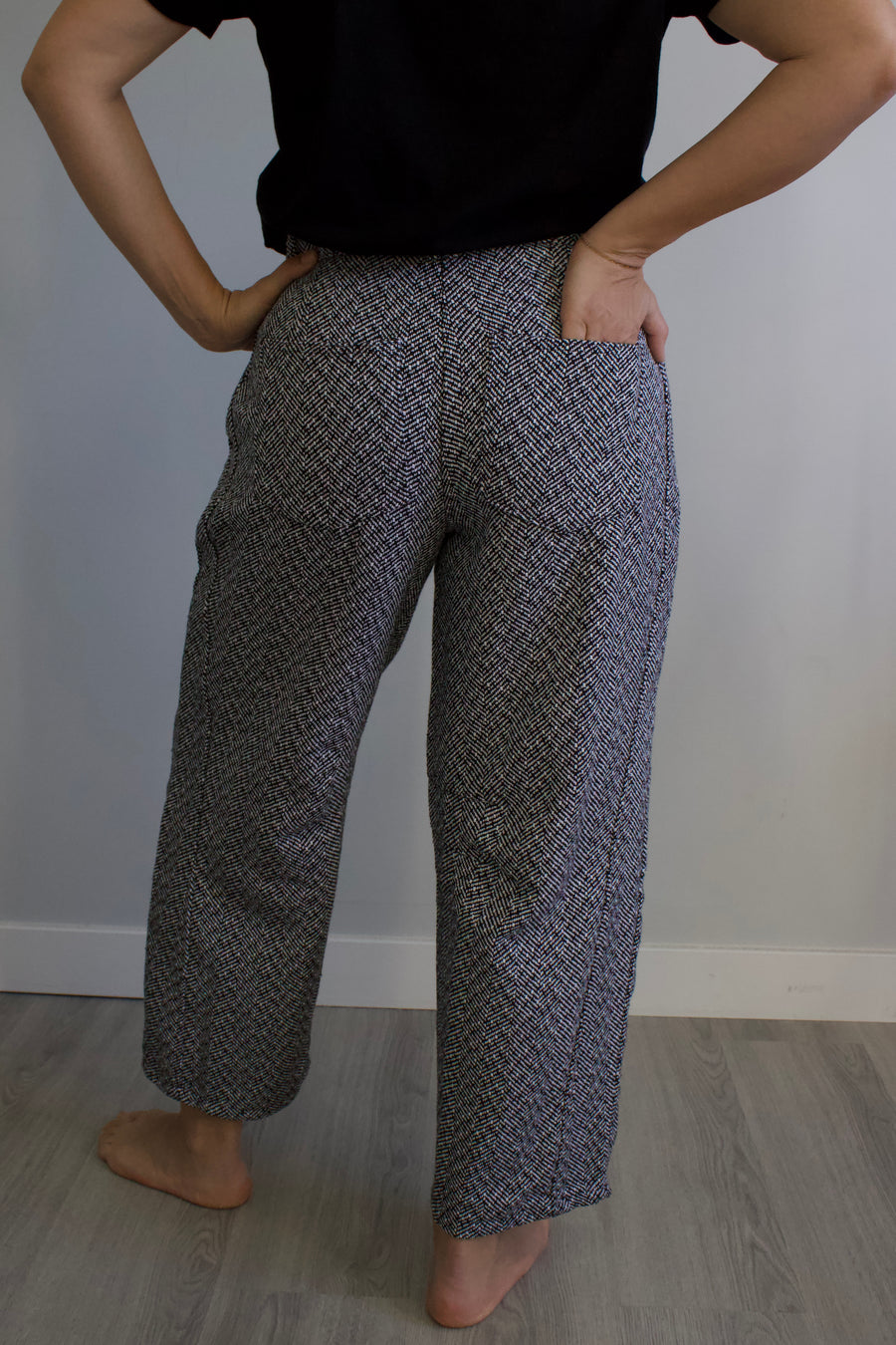 Benji Patterned Barrel Pants