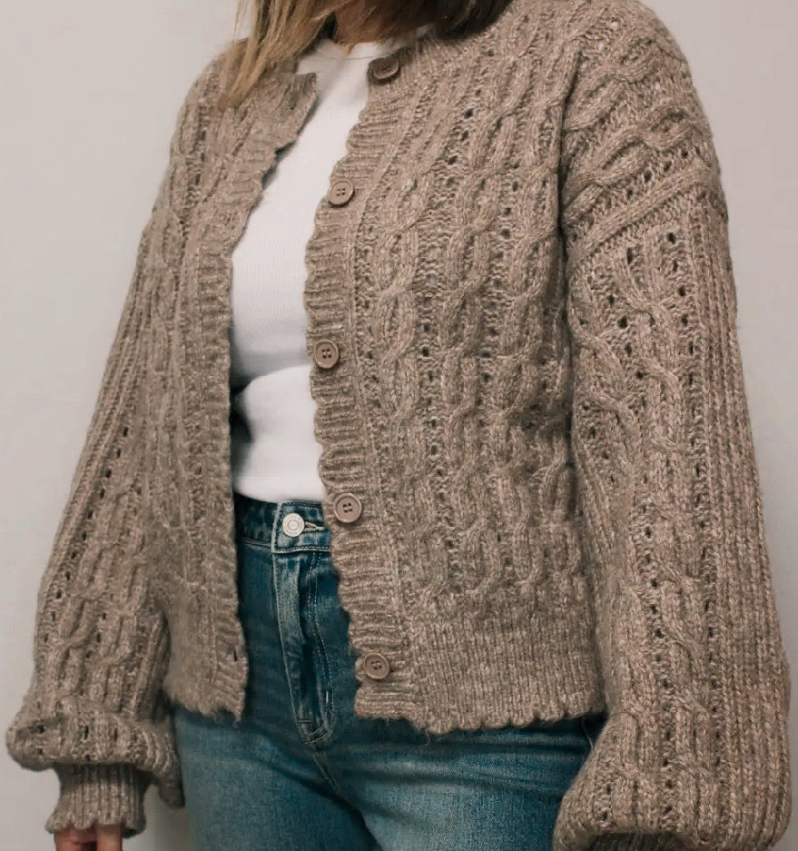 Leni Cable Knit Cardigan