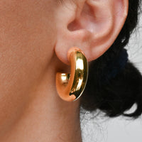 Chunky Tube Hoops - Waterproof Chunky Medium Hoop Earrings