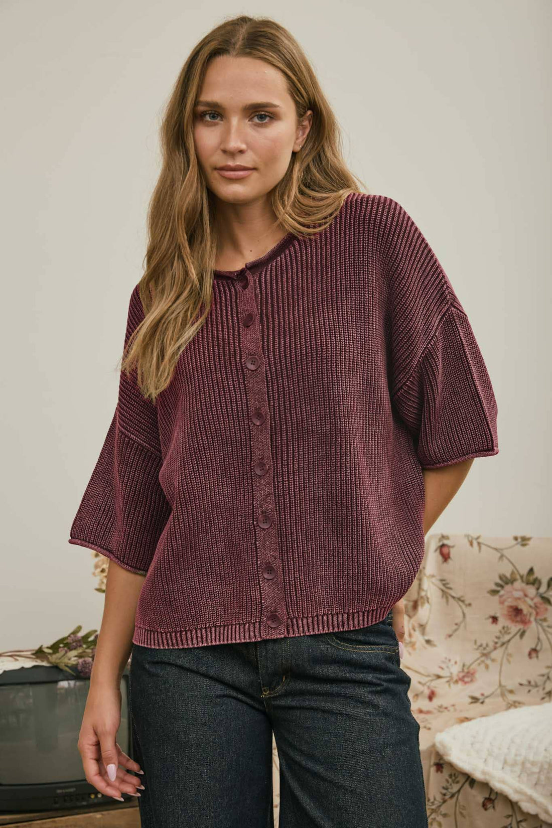 Merci Ribbed Cardigan