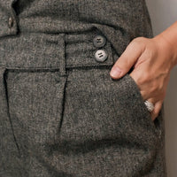 Cora Wide Leg Tweed Pants