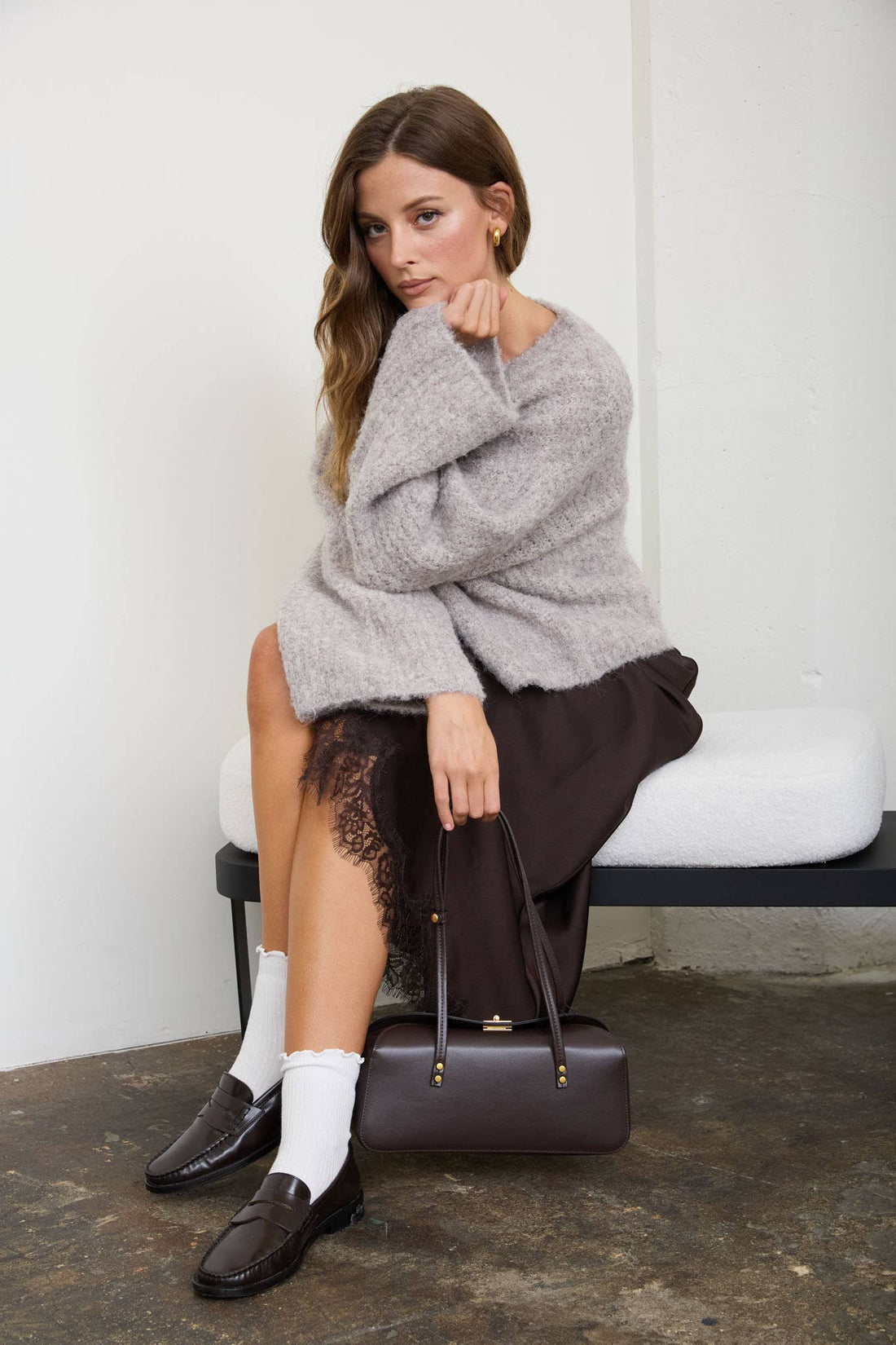 Lila Fuzzy  Knit Cardigan