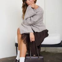 Lila Fuzzy  Knit Cardigan