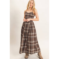 Amelia Plaid Maxi Dress