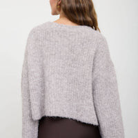 Lila Fuzzy  Knit Cardigan