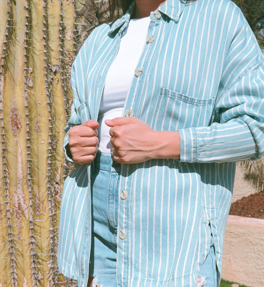 Robbie Striped Button Up