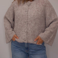 Lila Fuzzy  Knit Cardigan