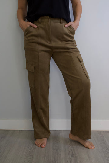 Poet Suede Cargo Pants