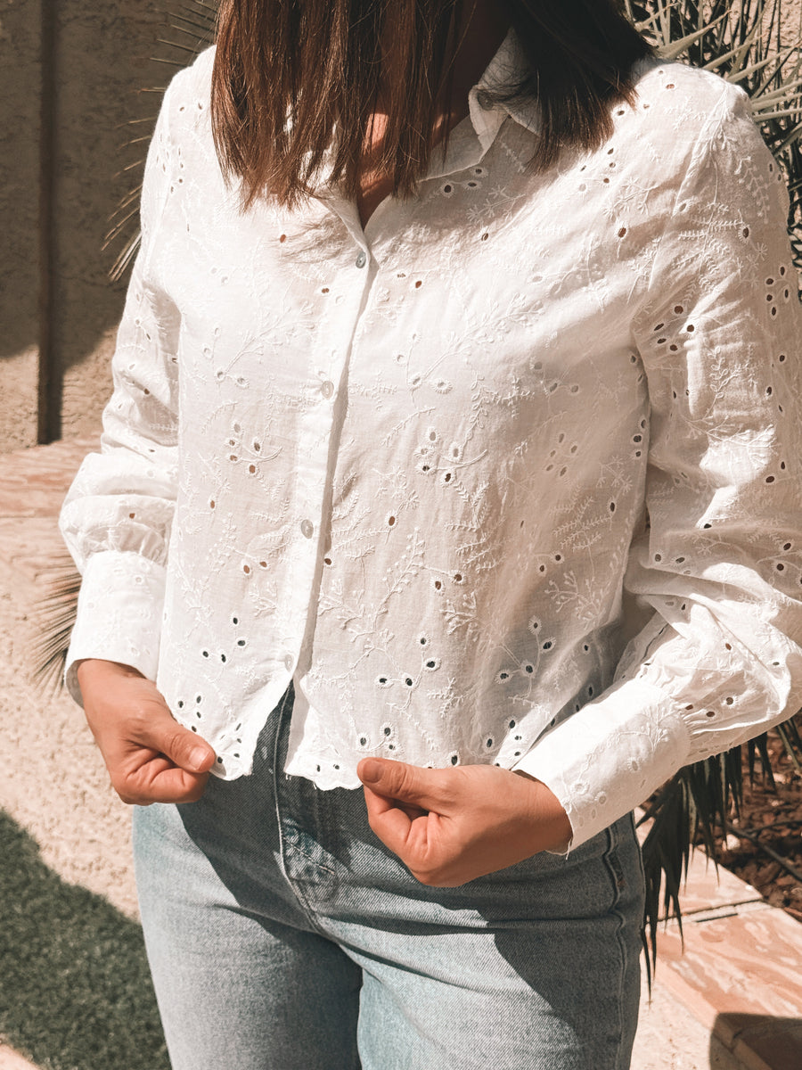 Harlow Embroidery Button Down