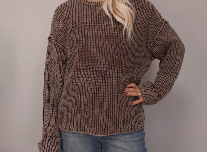 Indie Folded Cuff Sweater
