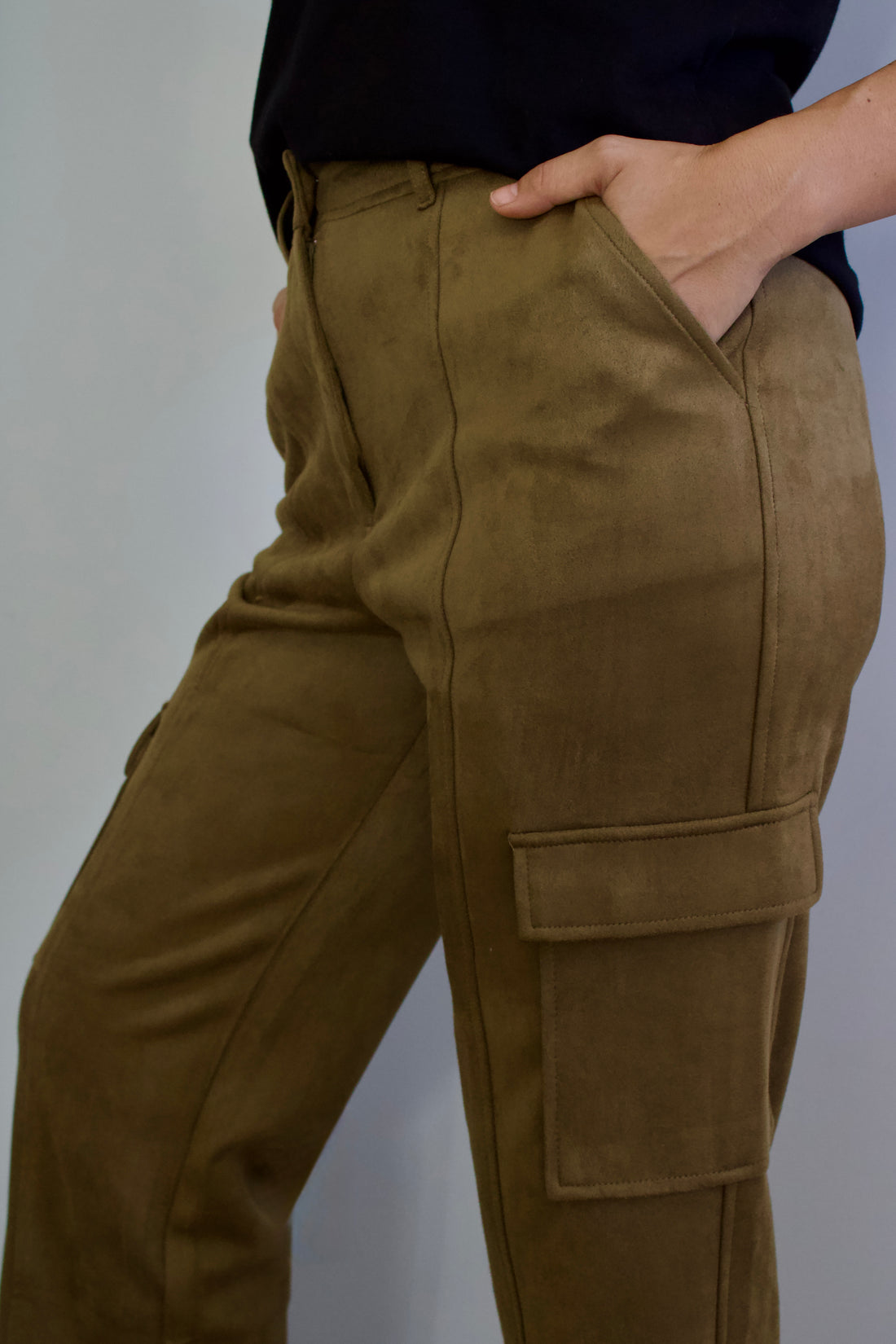Poet Suede Cargo Pants