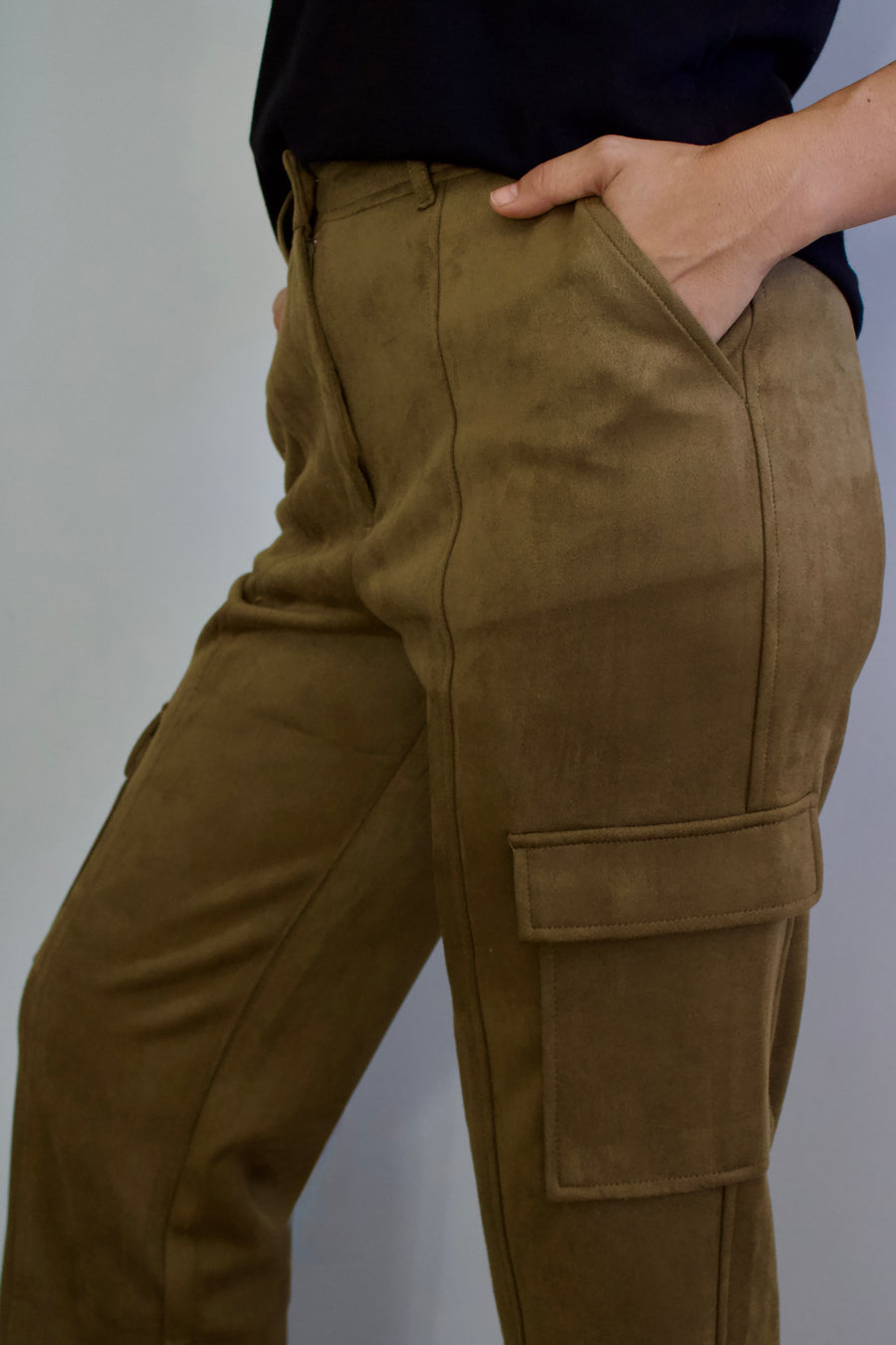 Poet Suede Cargo Pants