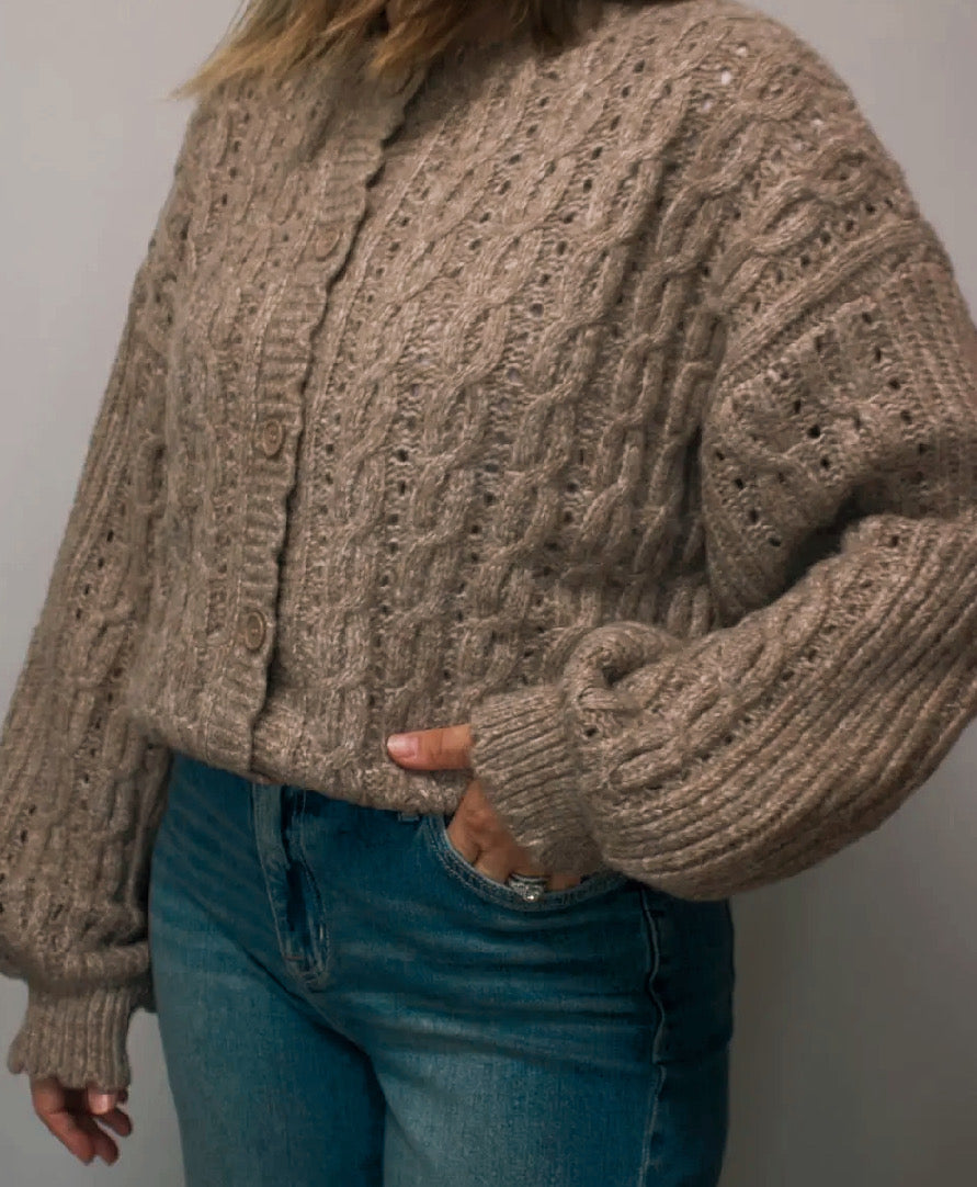 Leni Cable Knit Cardigan