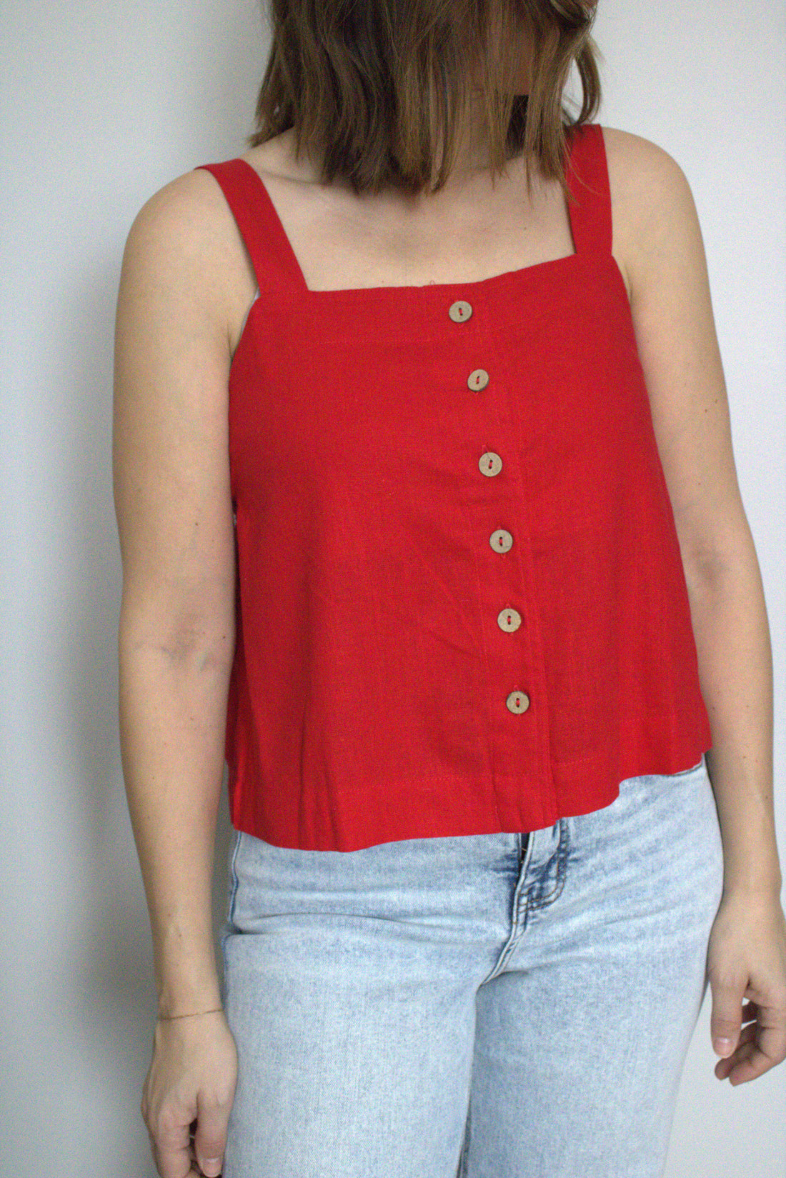 Noah Square Neck Linen Top