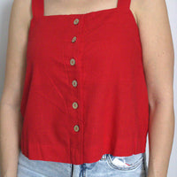 Noah Square Neck Linen Top