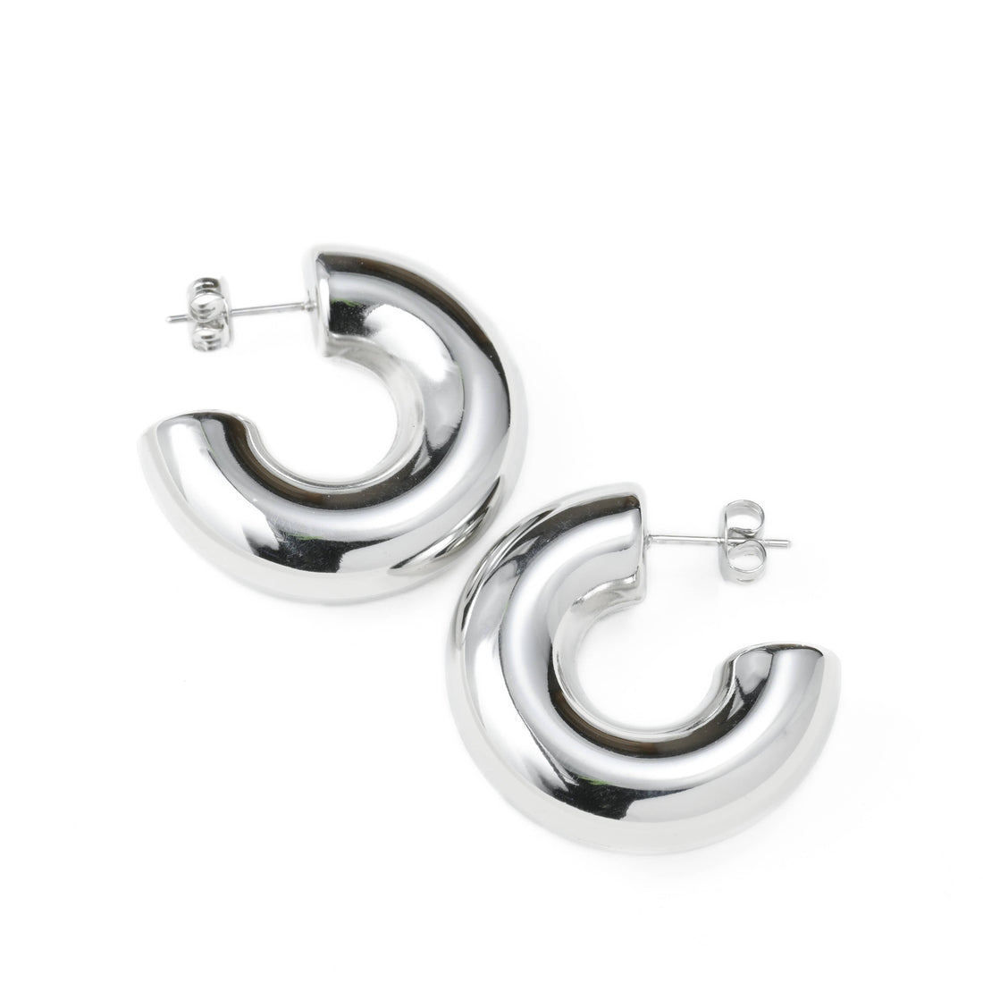 Chunky Tube Hoops - Waterproof Chunky Medium Hoop Earrings