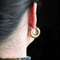 Chunky Tube Hoops - Waterproof Chunky Medium Hoop Earrings