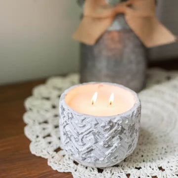 Rustic Concrete Candle